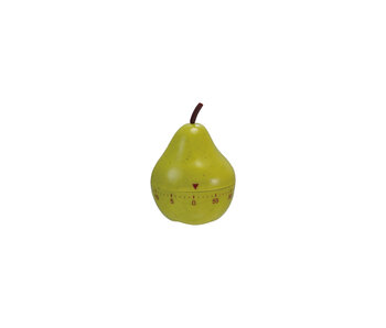 Plastic Pear Shaped 1 Hour Twist Timer, Green & Brown