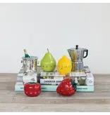 Creative Co-OP Plastic Pear Shaped 1 Hour Twist Timer, Green & Brown