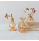 Creative Co-OP Hand-Blown Glass Vase, Apricot Color, 3 Styles