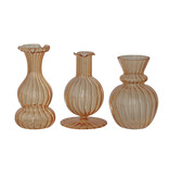 Creative Co-OP Hand-Blown Glass Vase, Apricot Color, 3 Styles