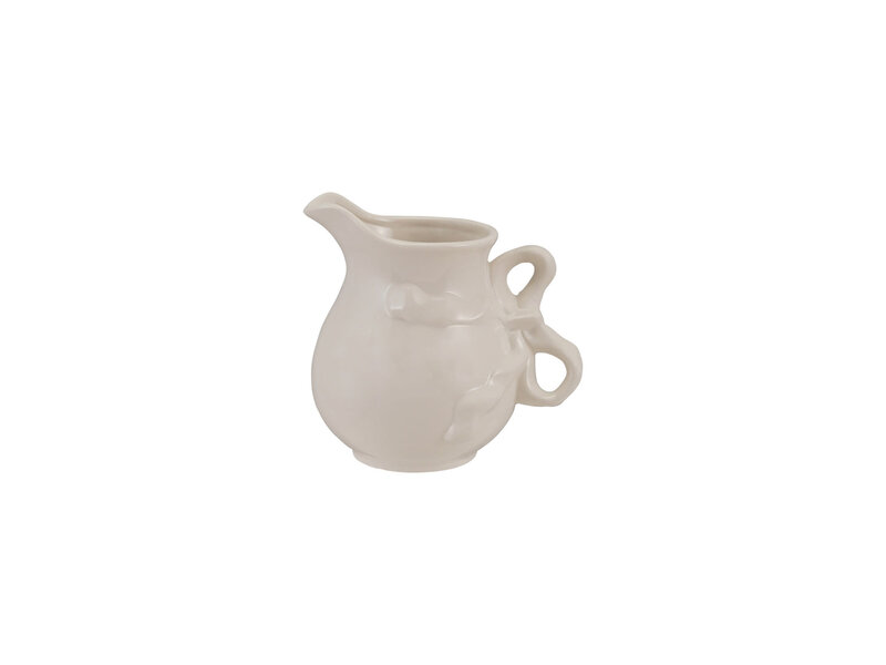 Creative Co-OP 32 oz. Stoneware Pitcher with Bow Shaped Handle