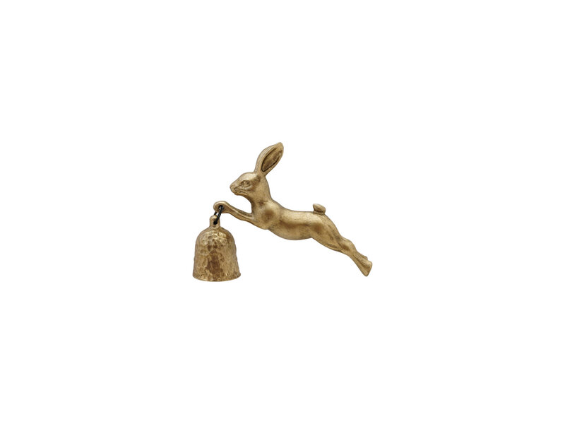 Creative Co-OP Pewter Rabbit Shaped Candle Snuffer, Antique Gold Finish