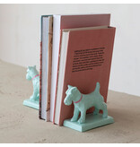 Creative Co-OP Metal Dog Shaped Bookends with Pink Collar, Set of 2