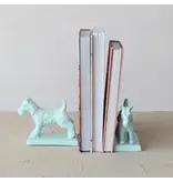Creative Co-OP Metal Dog Shaped Bookends with Pink Collar, Set of 2