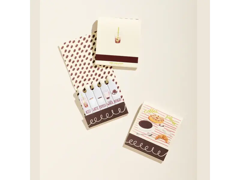 One & Only Paper Coffee Printed 10 Stem Matchbook