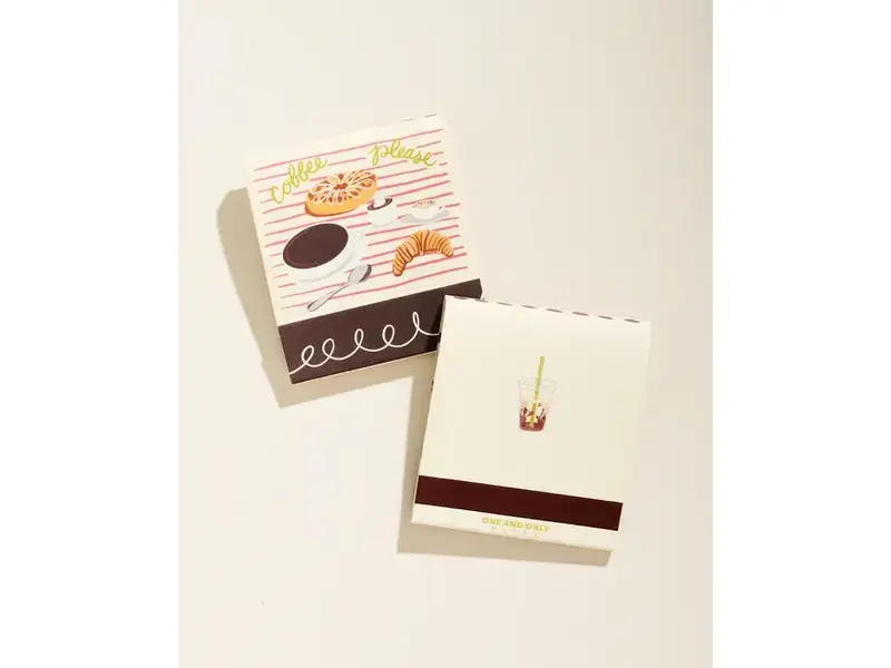 One & Only Paper Coffee Printed 10 Stem Matchbook