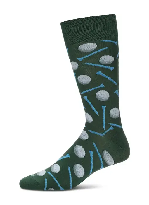 Memoi Golf Bamboo Blend Men's Crew Socks