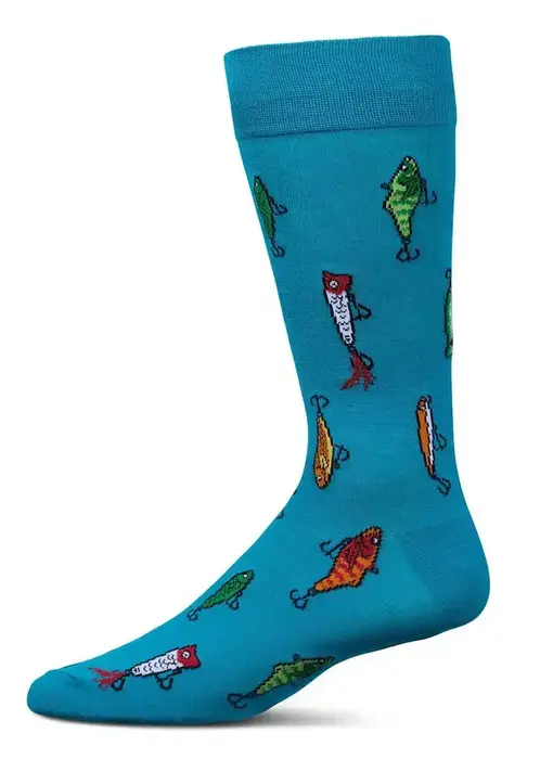Memoi Gone Fishin' Men`S Bamboo Crew