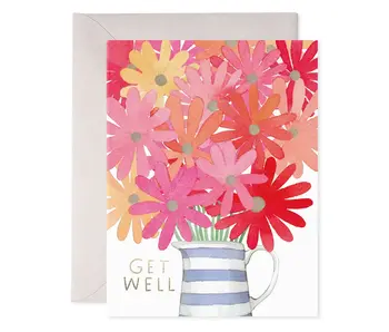 Get Well Flowers Greeting Card