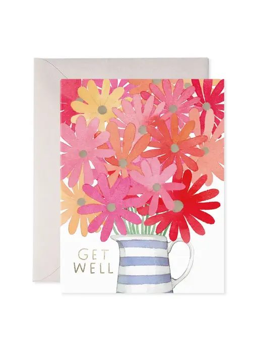 Get Well Flowers Greeting Card