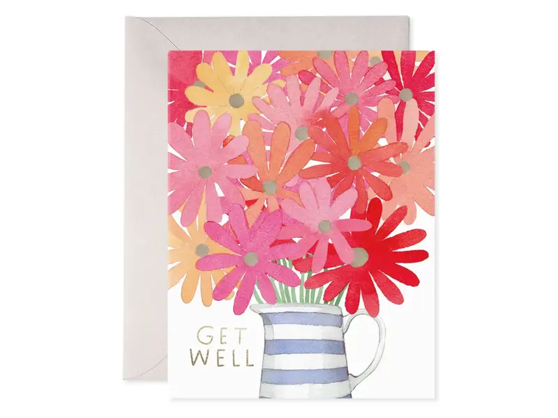 E. Frances Get Well Flowers Greeting Card