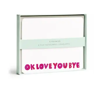 Okloveyoubye Flat Note Set of 8