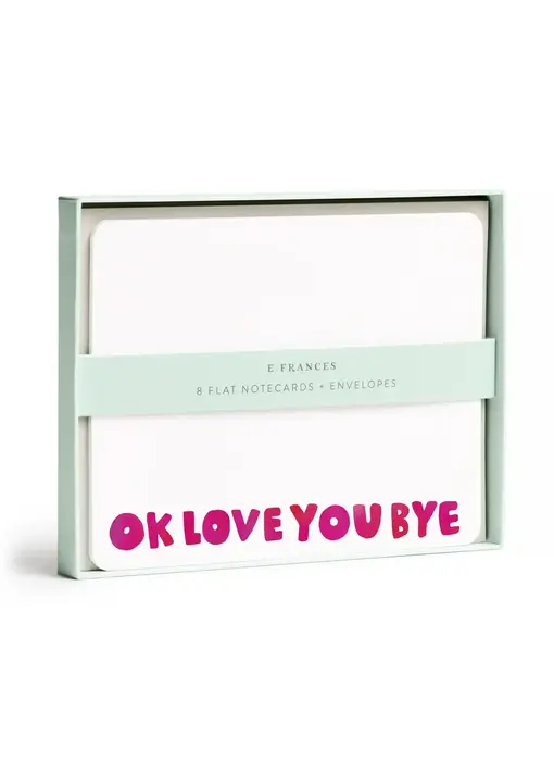 Okloveyoubye Flat Note Set of 8