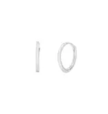 Ofina Jewelry Thin Ear 9mm Huggies, Sterling Silver