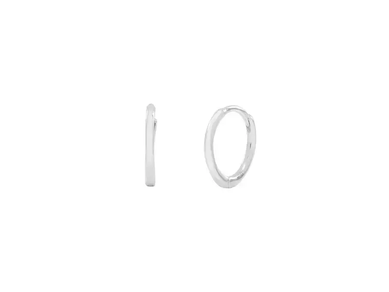 Ofina Jewelry Thin Ear 9mm Huggies, Sterling Silver