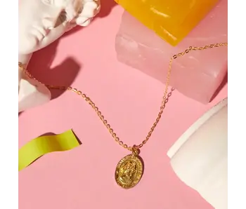 Saint Christopher Oval GF Necklace