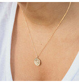 Ofina Jewelry Small Evil Eye Coin GF Necklace