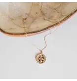 Ofina Jewelry Small Evil Eye Coin GF Necklace