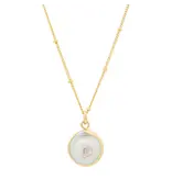 Ofina Jewelry Gold Dipped Pearl Coin GF Ball Chain Necklace