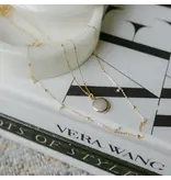Ofina Jewelry Gold Dipped Pearl Coin GF Ball Chain Necklace