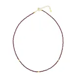 Ofina Jewelry Stone / Silver Mix Necklace: Rhodolite