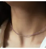 Ofina Jewelry Stone / Silver Mix Necklace: Amethyst