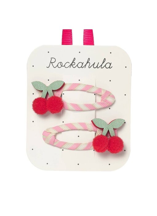Cherry Kiss Stripy Clips