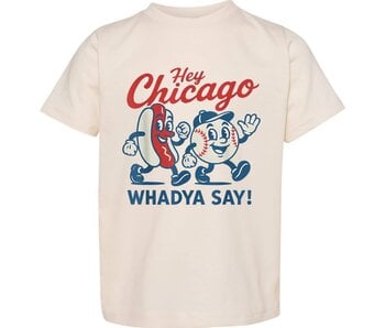 Hey Chicago, Whadda Say | Chicago Baseball Graphic T-Shirt | Kids Baseball Graphic Shirt