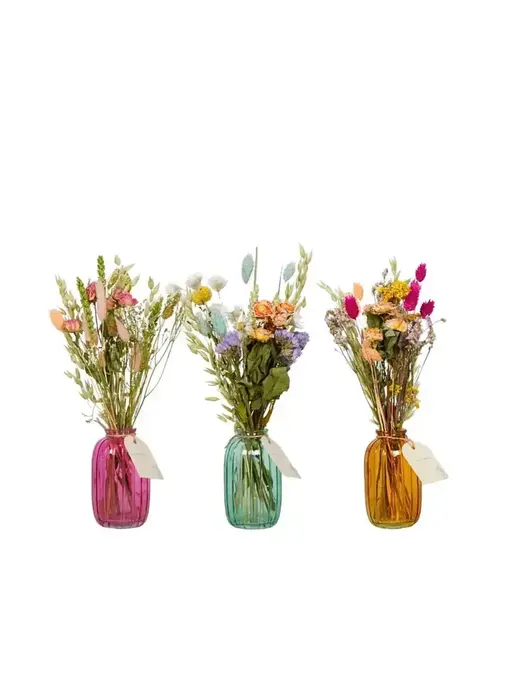 Dried Flowers in Bottle Mix - Pastel