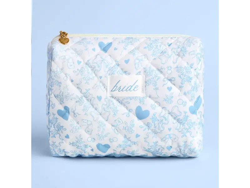 xo, Fetti Quilted Cosmetic Bag | Bridal, Bachelorette, Something Blue