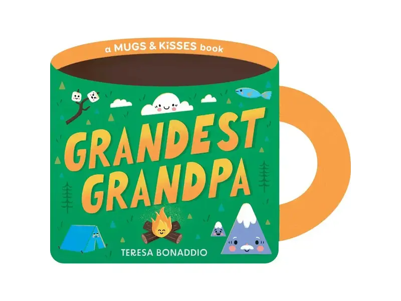 simon & schuster Grandest Grandpa (A Mugs & Kisses Shaped Board Book For Toddlers)