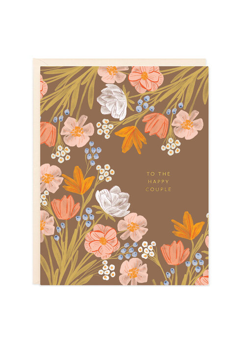 Happy Couple Flowers Card
