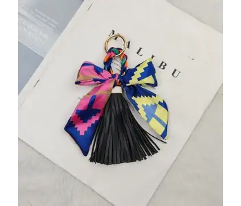 Bow Scarf Tassel Bag Charm