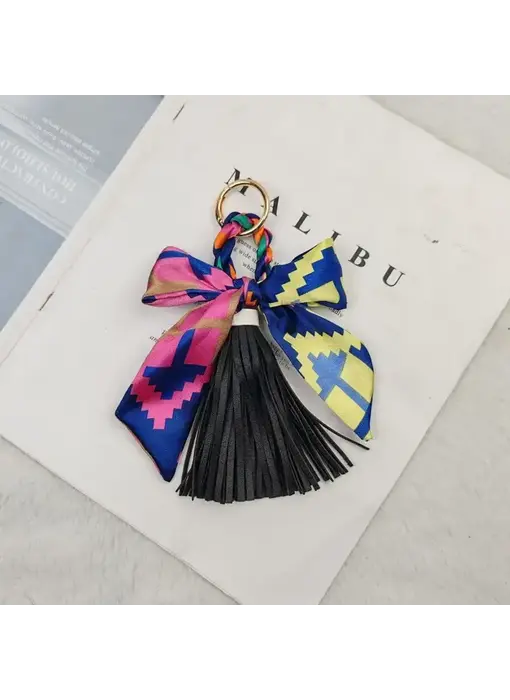 Bow Scarf Tassel Bag Charm