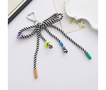 Candy-Colored Woven Bow Keychain Bag Charm