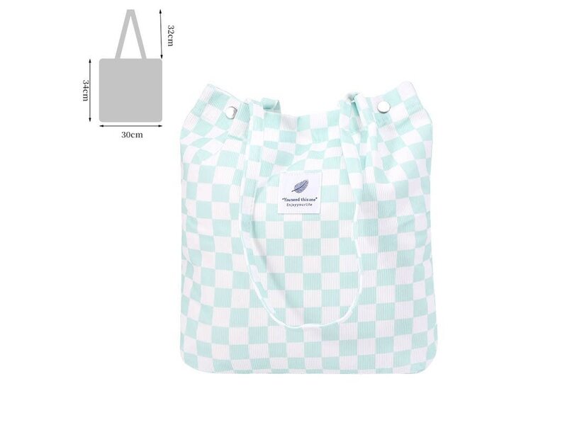 MKS America Vintage Print Canvas Tote Bag w/ Snap Closure
