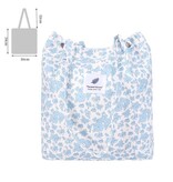 MKS America Vintage Print Canvas Tote Bag w/ Snap Closure
