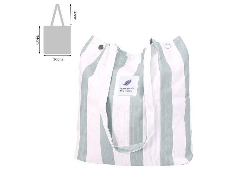 MKS America Vintage Print Canvas Tote Bag w/ Snap Closure