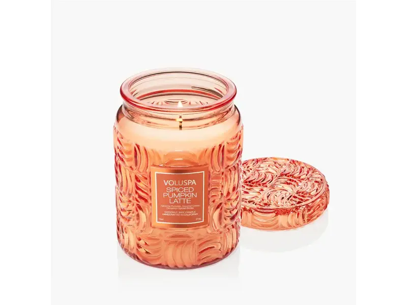 Voluspa Spiced Pumpkin Latte Capsule 18oz Large Jar