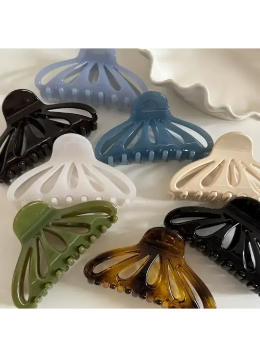 Glossy Shell Shape Claw Clips