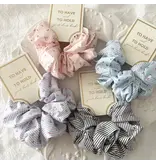LoveLina Mini Cherry Stripe Detail Scrunchies