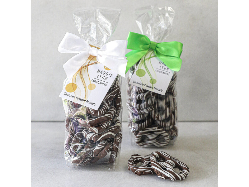 Maggie Lyons Chocolatiers 5oz Milk Chocolate Pretzels with White Chocolate Drizzle