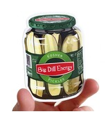 Drawn Goods Big Dill Energy - Pickle Jar Sticker