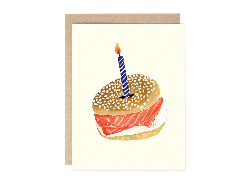 Drawn Goods Birthday Bagel Card