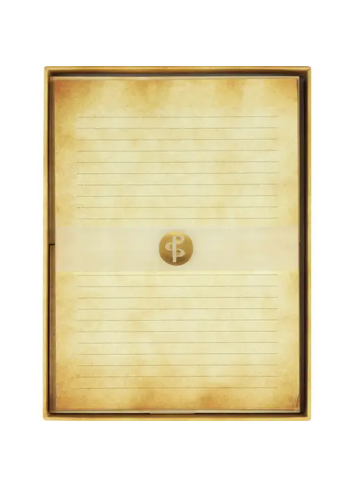 Vintage Parchment Lined Stationery
