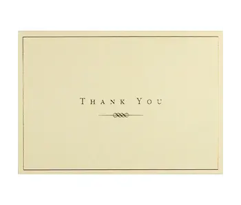 Gold and Cream Thank You Notes
