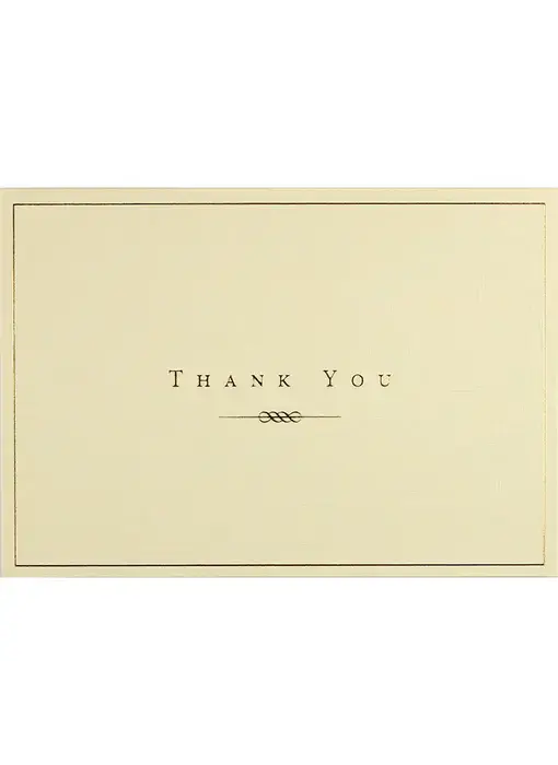 Gold and Cream Thank You Notes