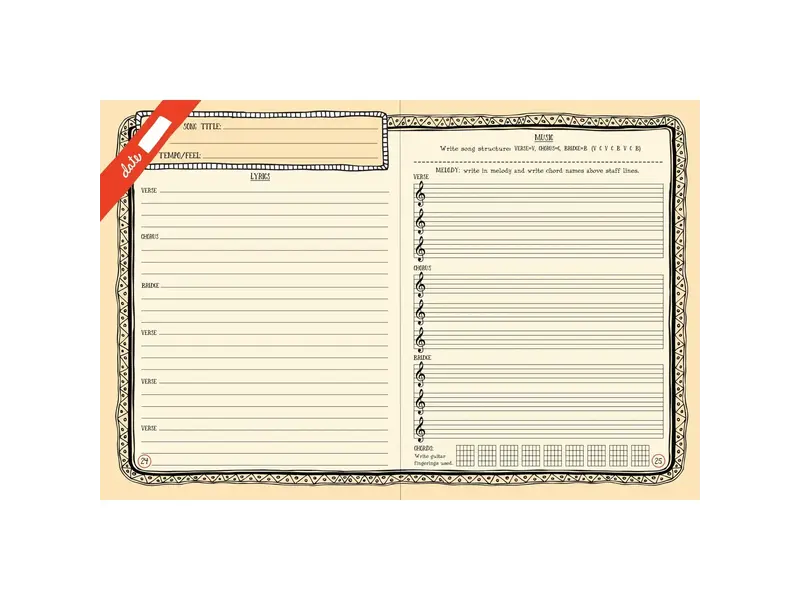 Peter Pauper Press Songwriter's Journal