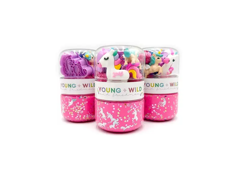 Young + Wild and Friedman Rainbow Unicorn Grab & Go Dough Jar