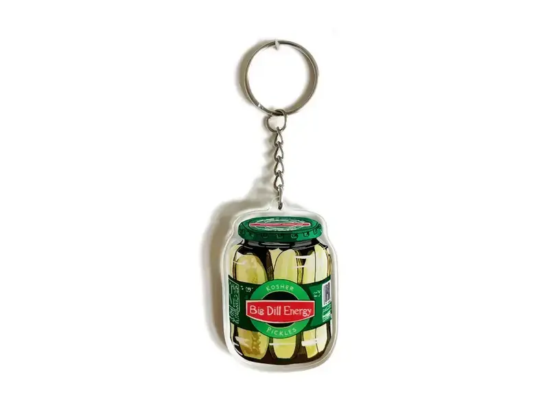 Drawn Goods Dill Pickle Jar Keychain